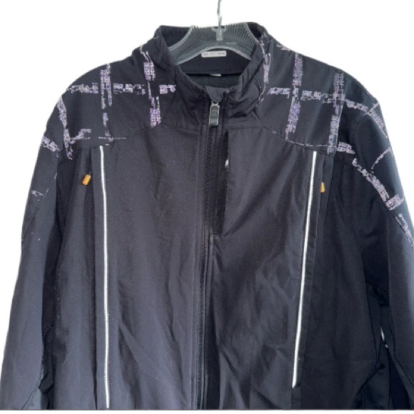 Rare Lululemon Cycling Jacket Black Zip Closure Reflective Pockets Compass Med - Picture 5 of 13